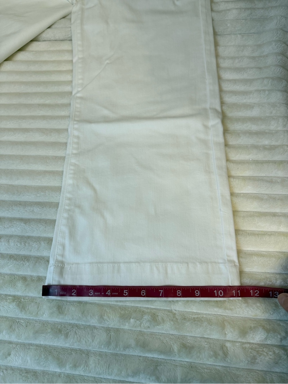 Curve Appeal white high rise wide leg crop jeans Size 14 32 - Picture 5 of 12